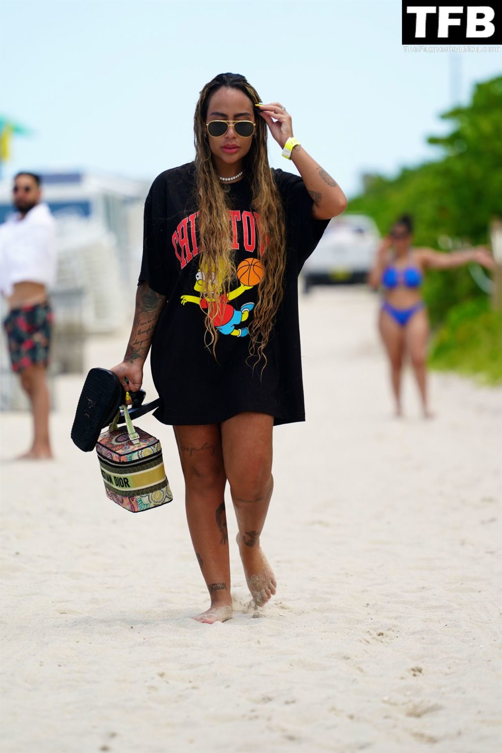 Rafaella Santos is Seen in a Peach Bikini at the Beach in Miami (23 Photos)