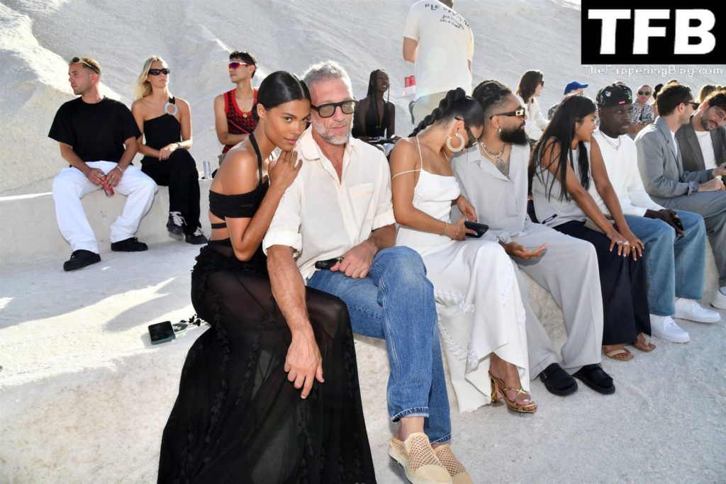 Tina Kunakey Looks Hot in a See-Through Dress at the “Le Papier” Jacquemus’ Fashion Show in Arles (58 Photos)