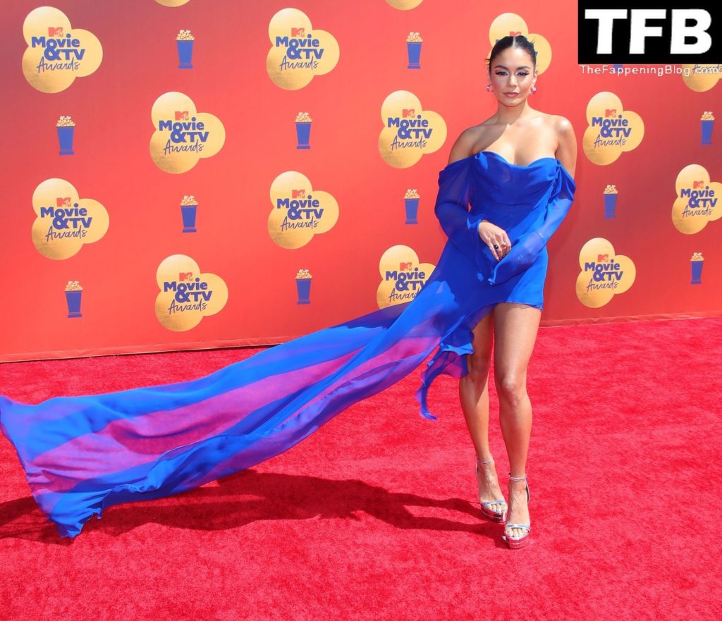 Vanessa Hudgens Looks Hot in a Blue Dress at the 2022 MTV Movie &amp; TV Awards in Santa Monica (121 Photos)
