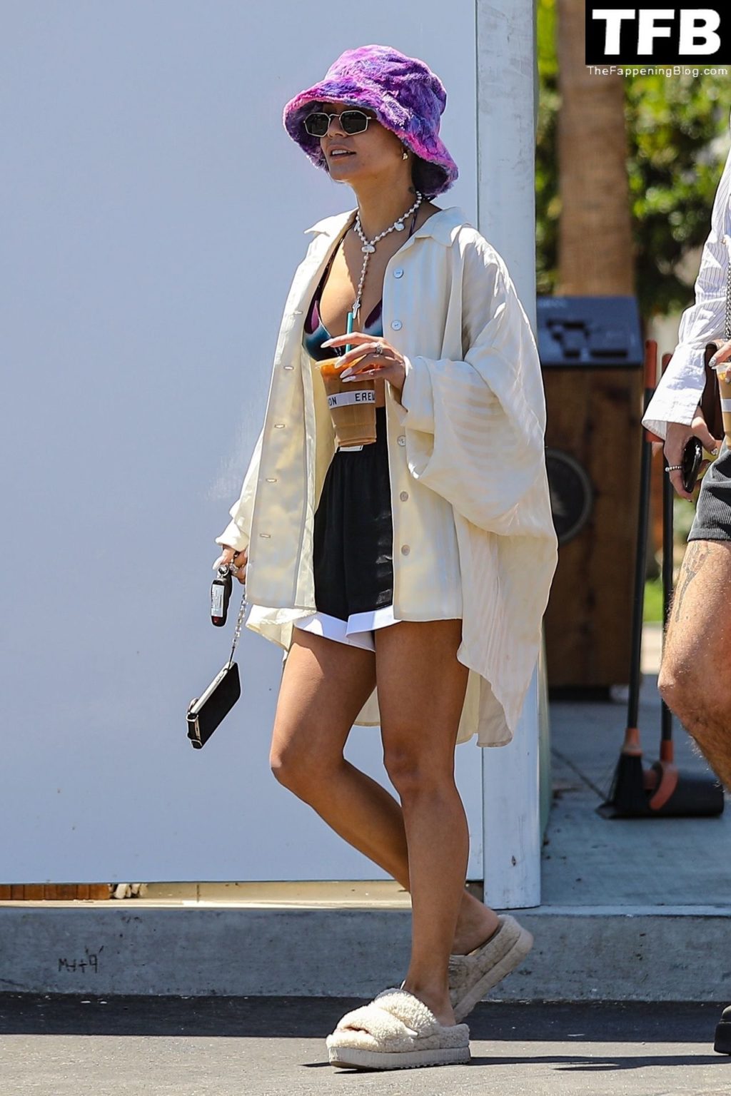 Vanessa Hudgens Grabs an Iced Coffee Wearing a Bikini Top (36 Photos)