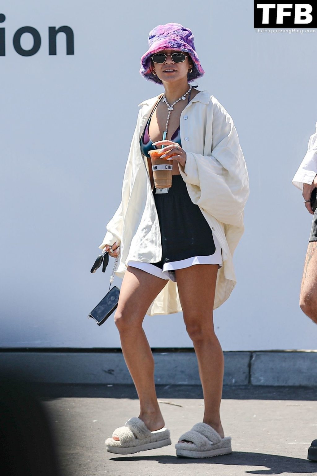Vanessa Hudgens Grabs an Iced Coffee Wearing a Bikini Top (36 Photos)