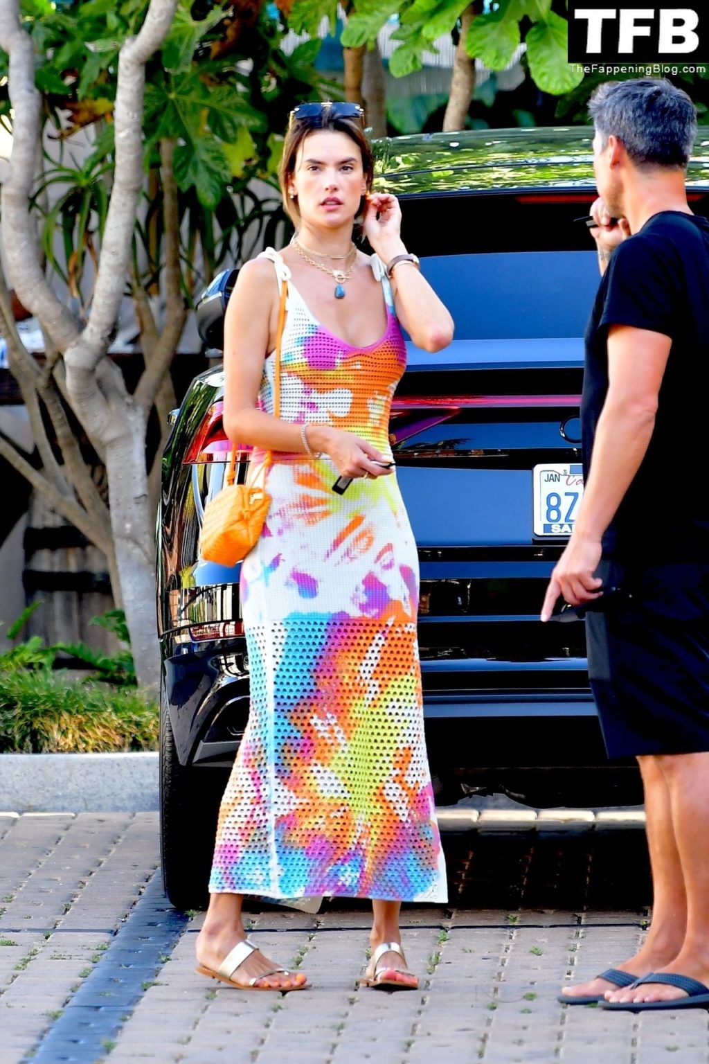 Alessandra Ambrosio Drops Jaws in a Tie-Dye Knitted Dress in Malibu (42 Photos)
