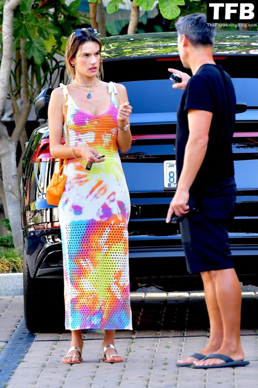 Alessandra Ambrosio Drops Jaws in a Tie-Dye Knitted Dress in Malibu (42 Photos)