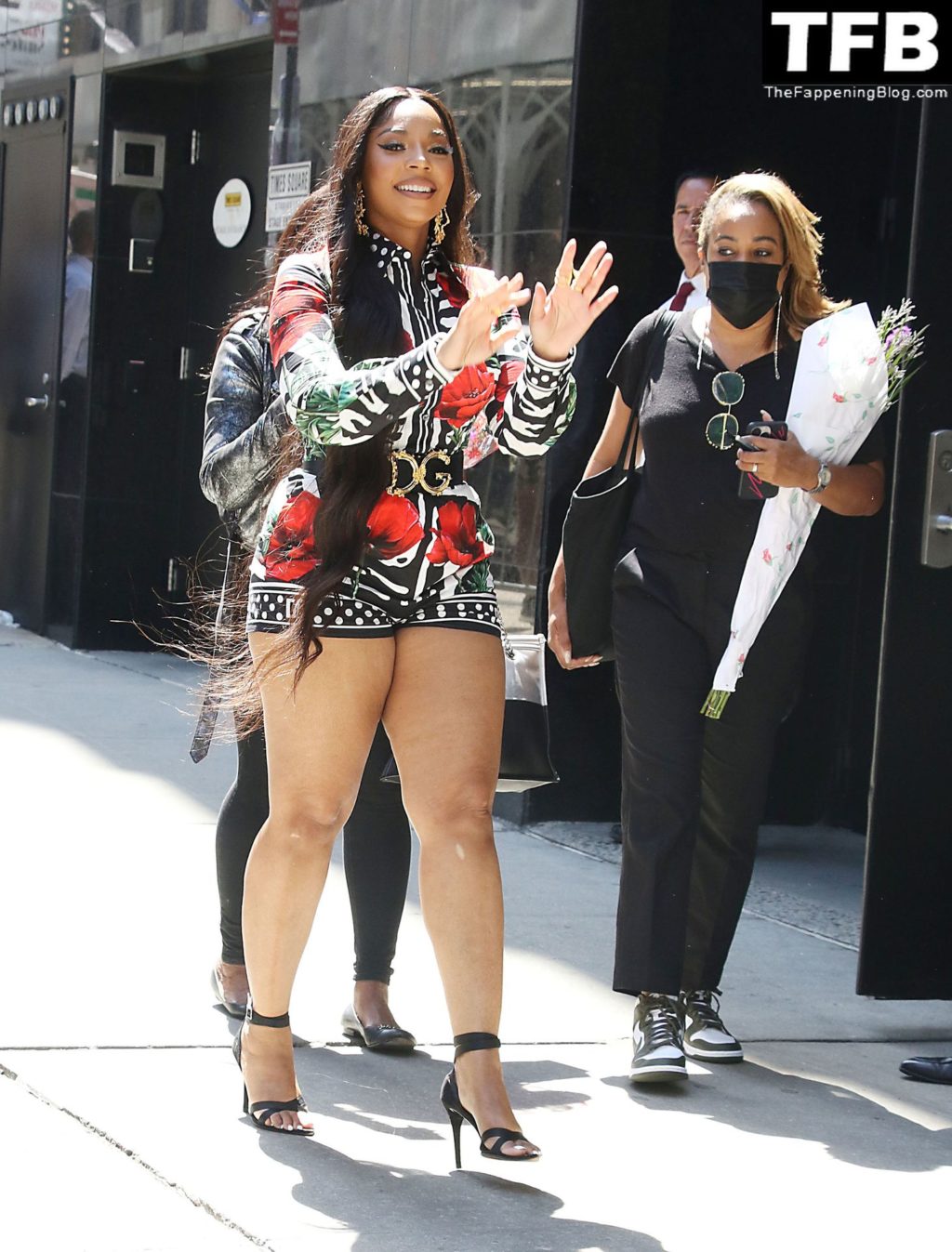 Ashanti Wears a Colorful Dolce &amp; Gabanna Romper at Good Morning America in NYC (45 Photos)