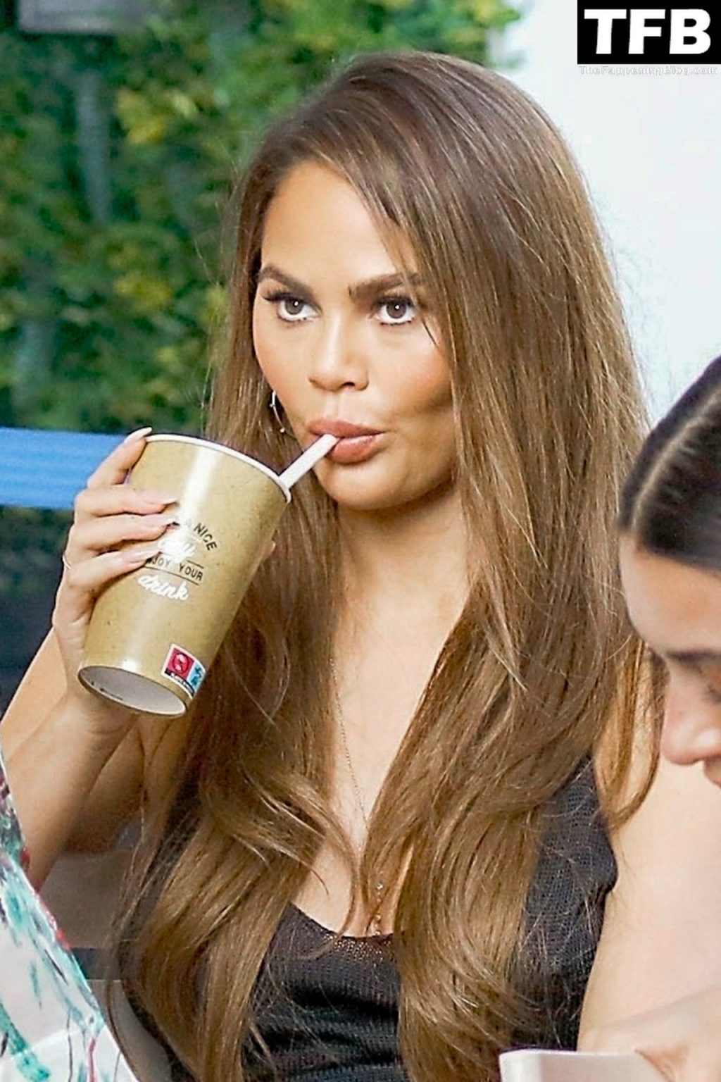 Chrissy Teigen Goes Braless Under a Very Sexy Sheer Black Dress in France (101 Photos)