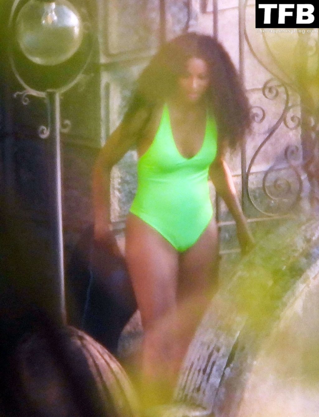 Ciara Looks Hot in Her Lime Green Swimsuit (65 Photos)