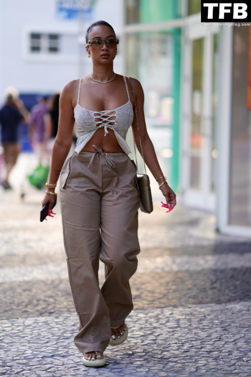 Draya Michele Arrives at the Pretty Little Thing Show in Miami Beach (16 Photos)