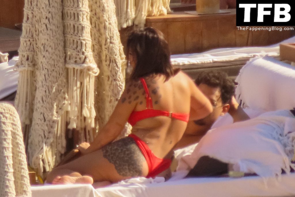 Elettra Lamborghini Looks Hot in a Red Bikini on the Beach in Mykonos (31 Photos)