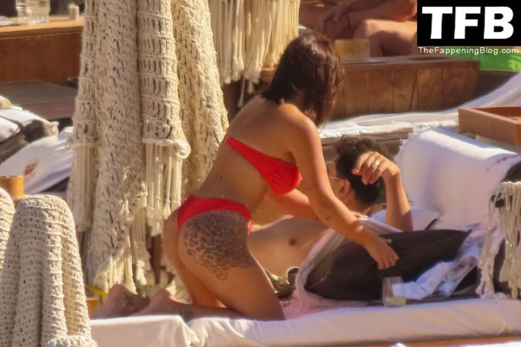Elettra Lamborghini Looks Hot in a Red Bikini on the Beach in Mykonos (31 Photos)