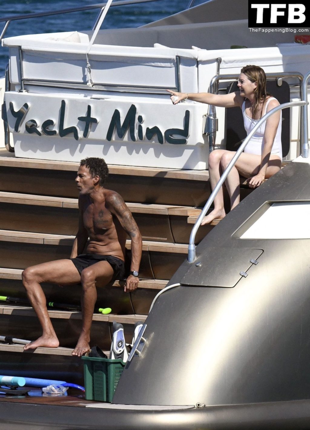 Ellen Pompeo is Seen in a White Swimsuit on a Yacht in Sardinia (80 Photos)