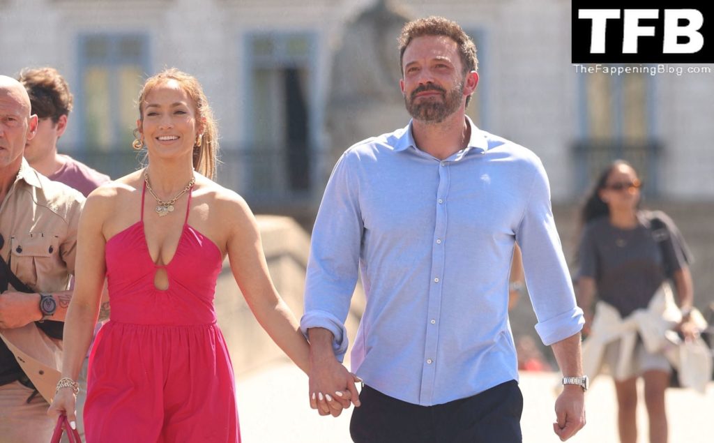 Jennifer Lopez &amp; Ben Affleck are Pictured Exiting the Crillon Hotel Ahead of a Shopping Trip in Paris (17 Photos)