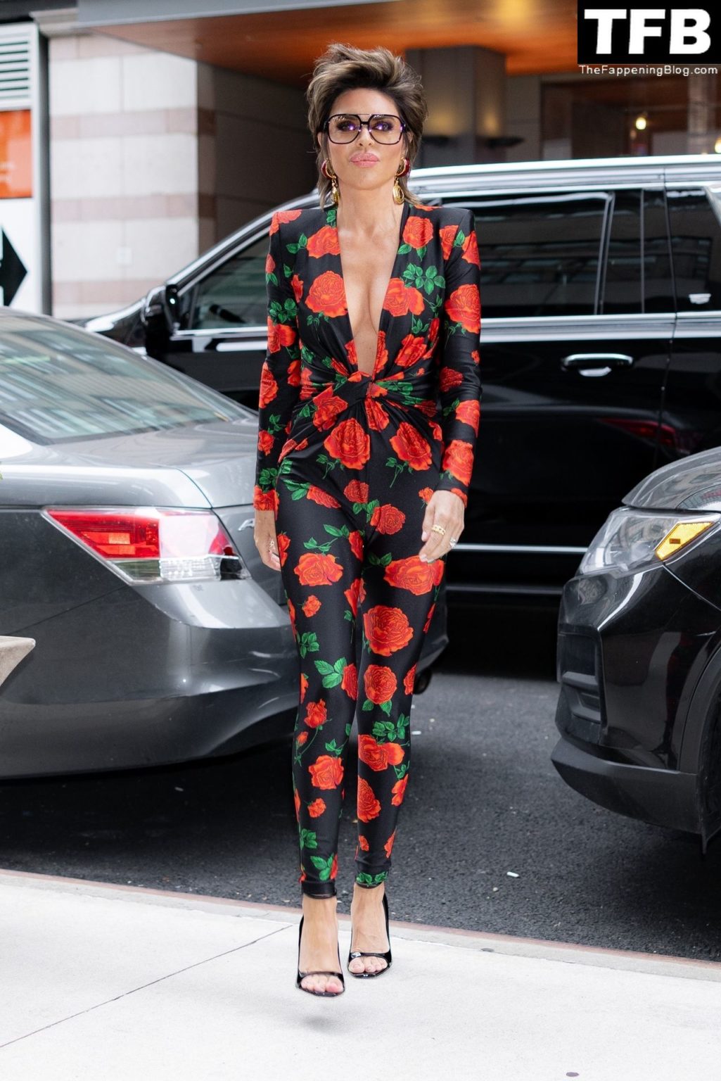 Lisa Rinna Rocks a Head-to-Toe YSL Look Arriving to Watch What Happens