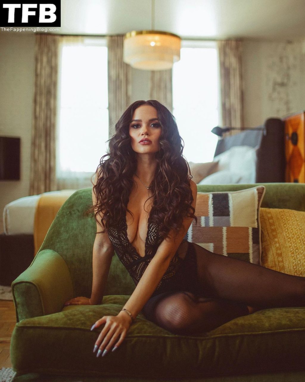 Madison Pettis Flaunts Her Beautiful Figure in a New Savage x Fenty Lingerie Shoot (8 Photos)