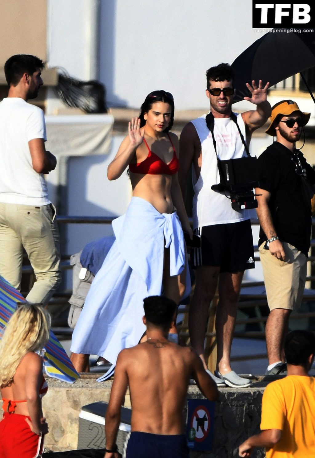 Rosalía Shoots a Video on the Beach in Palma de Mallorca (34 Photos)