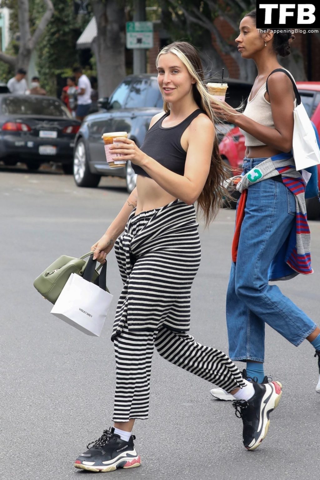 Scout Willis Looks Stylish and Flashy in Striped Pants Shopping on Melrose (37 Photos)