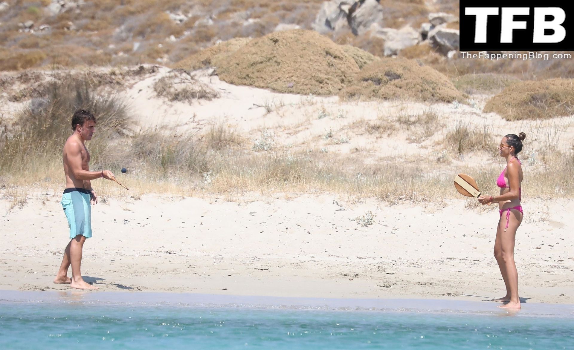 Andrea Schlager Enjoys the Beach with Fernando Alonso in Greece (57 Photos)