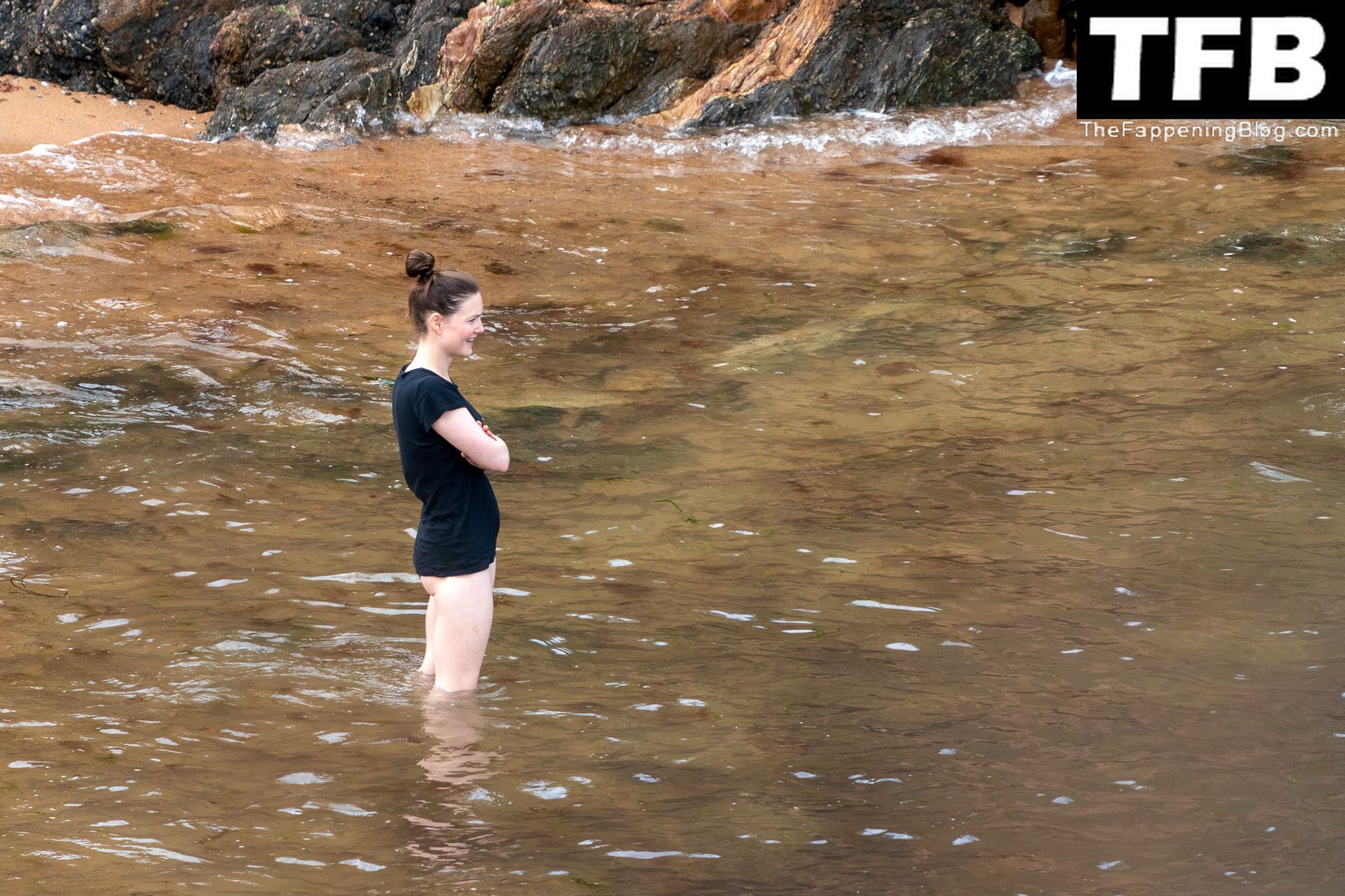 Holliday Grainger Takes a Dip in the Water During a Trip to the Beach in Devon (10 Photos)