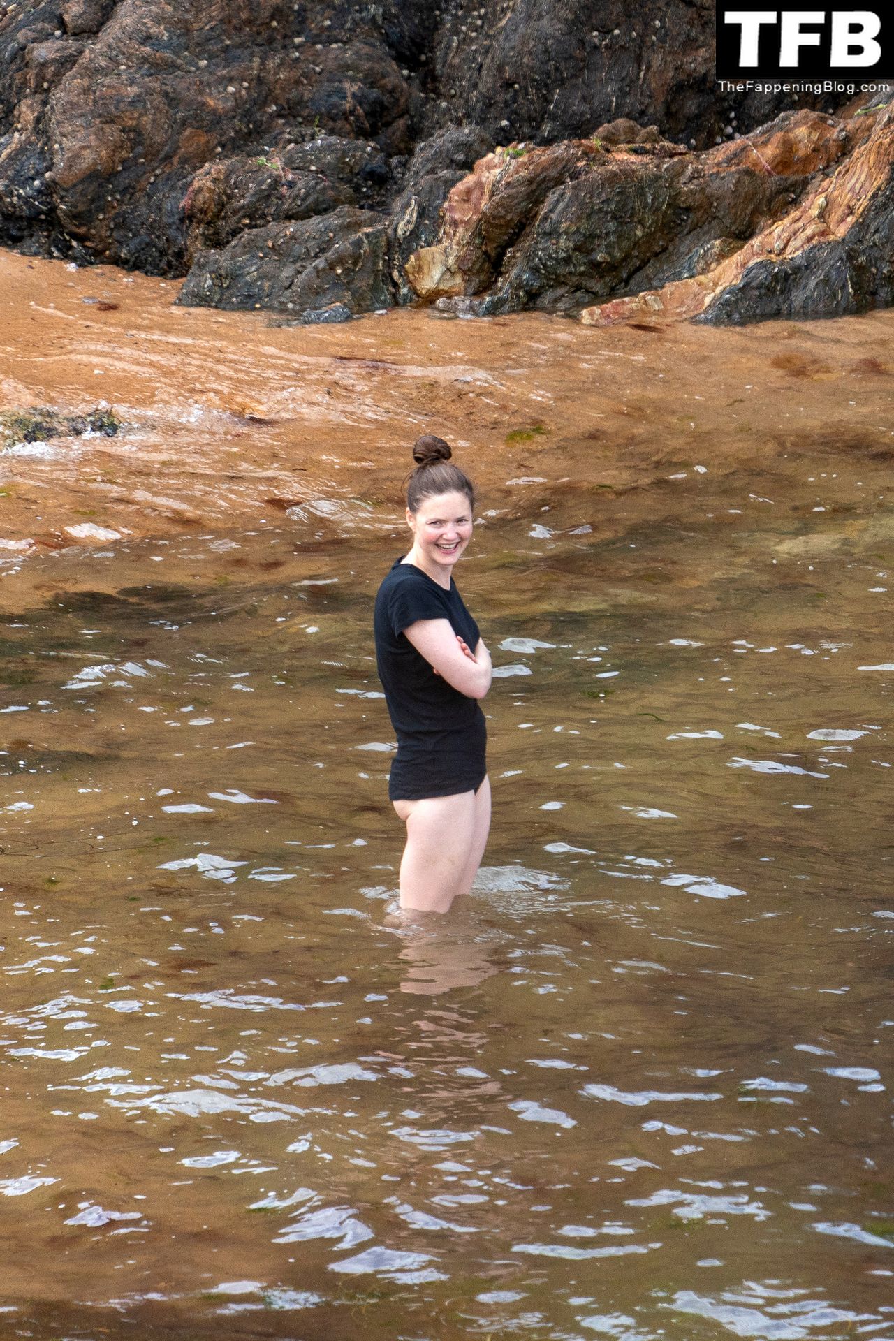 Holliday Grainger Takes a Dip in the Water During a Trip to the Beach in Devon (10 Photos)