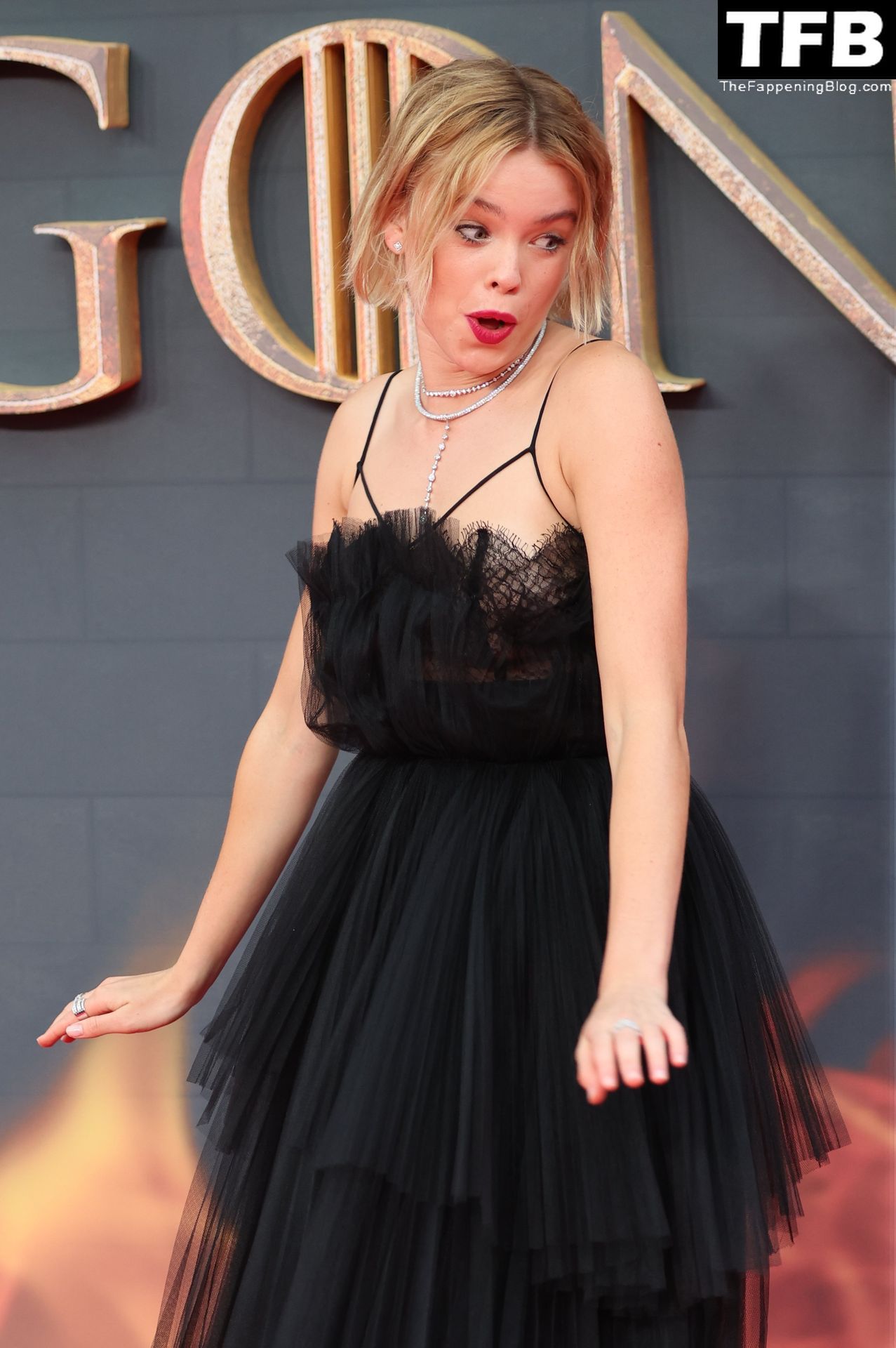 Milly Alcock Poses in a Black Dress at the HBO’s “House of the Dragon” Premiere in London (23 Photos)