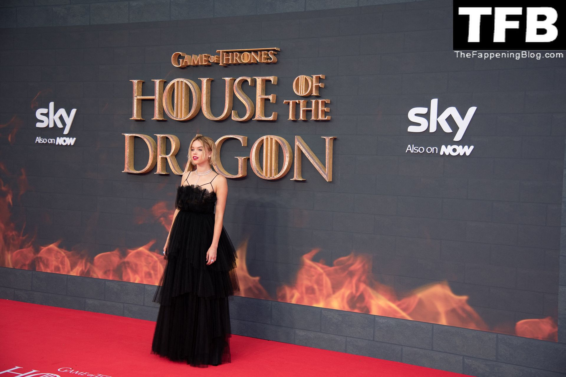 Milly Alcock Poses in a Black Dress at the HBO’s “House of the Dragon” Premiere in London (23 Photos)