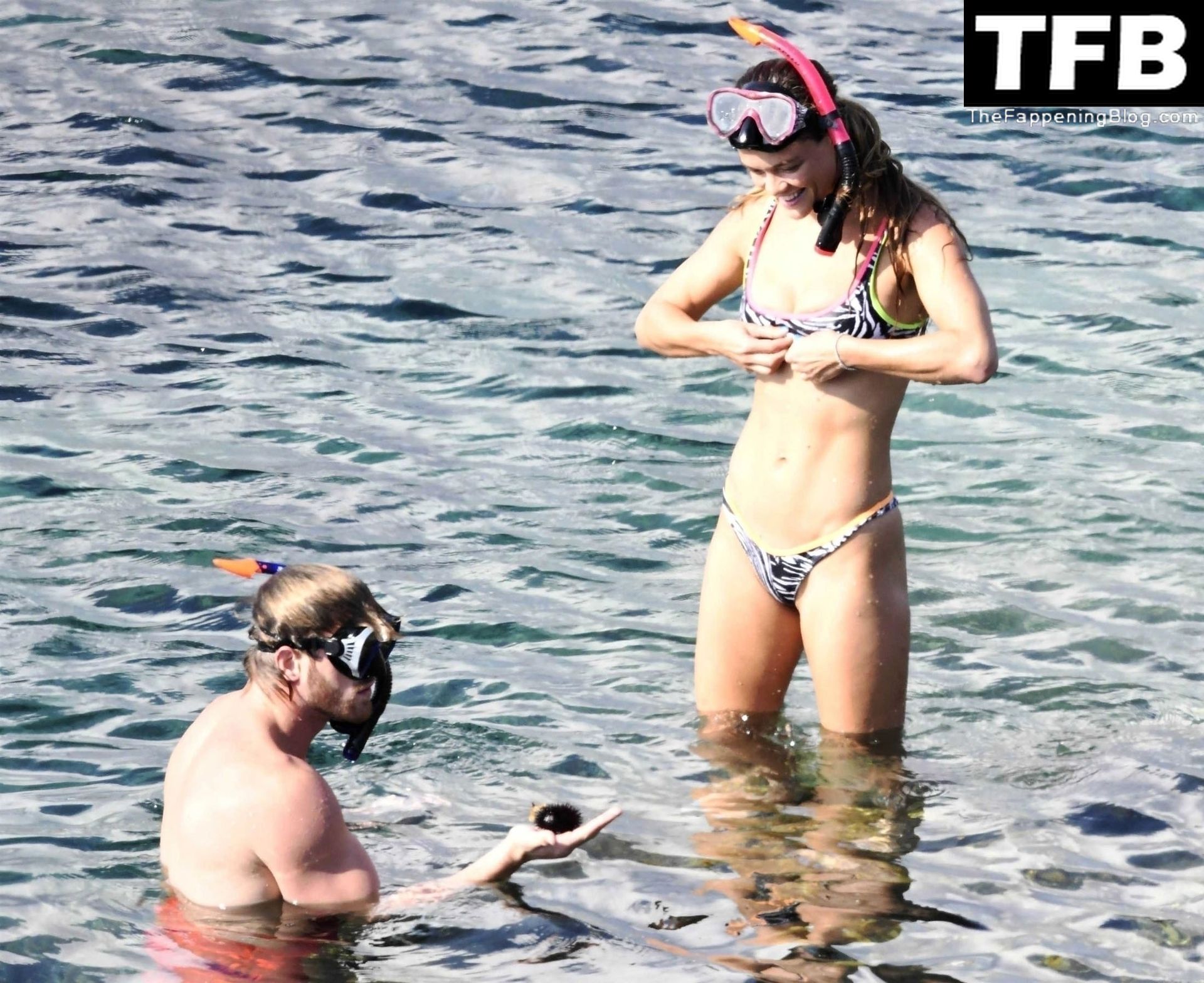 Nina Agdal & Logan Paul Enjoy a Day Snorkeling at the Beach in Mykonos ...