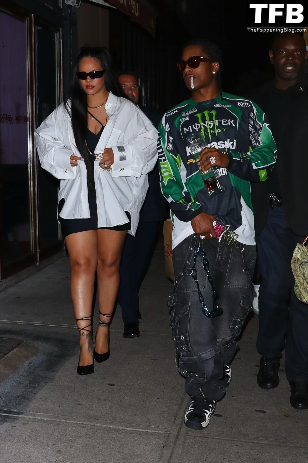 Rihanna and ASAP Rocky step out for a dinner date in New York, 08/11/2022. 