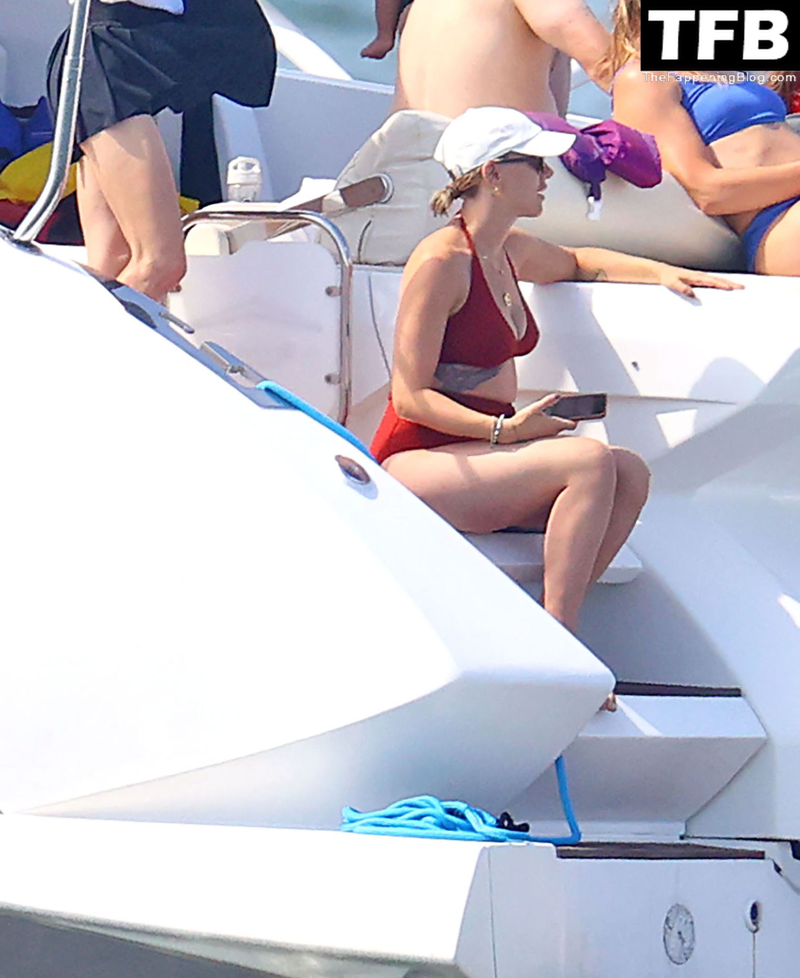 Scarlett Johansson Hits the Ocean in a Red Bikini in East Hampton (97 Photos)