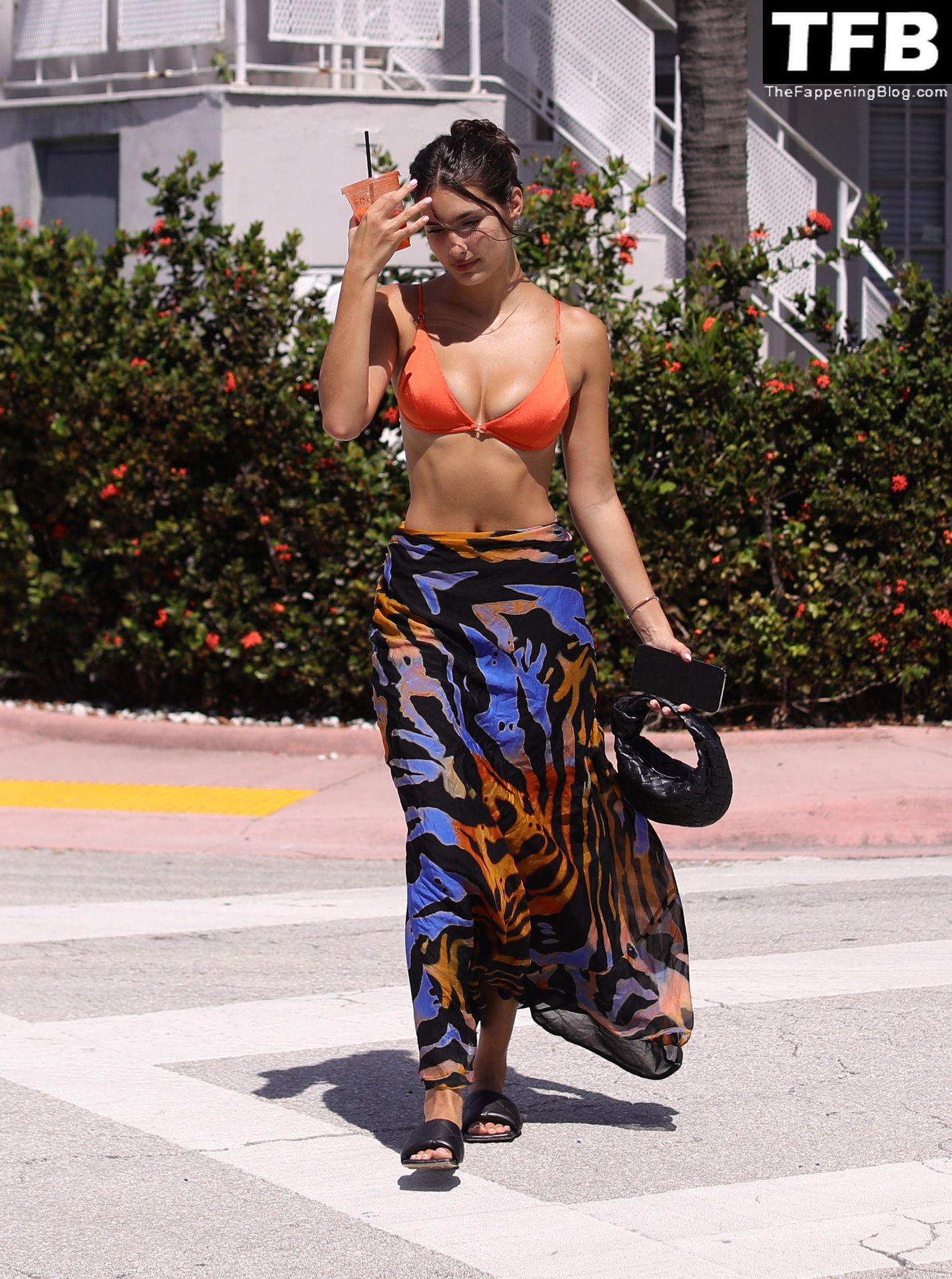 Tao Wickrath Stuns in Small Orange Bikini on the Beach in Miami (34 Photos)