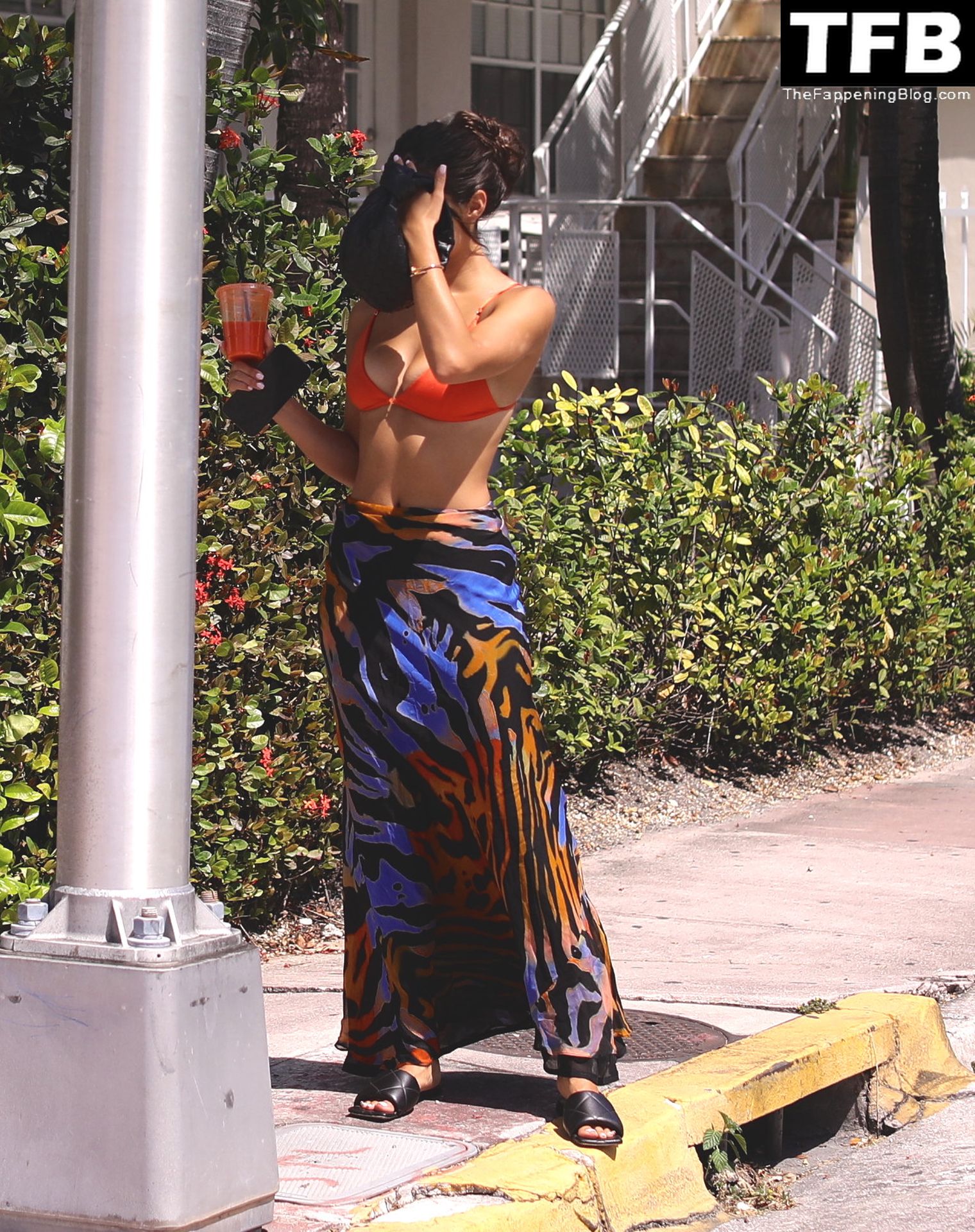 Tao Wickrath Stuns in Small Orange Bikini on the Beach in Miami (34 Photos)