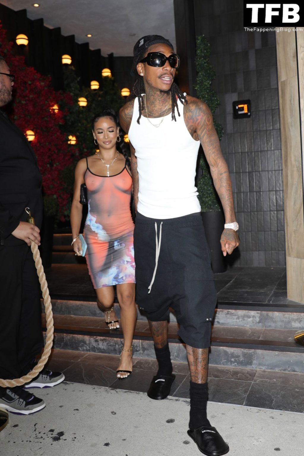 Aimee Aguilar & Wiz Khalifa Look Very Fashionable for a Night Out at
