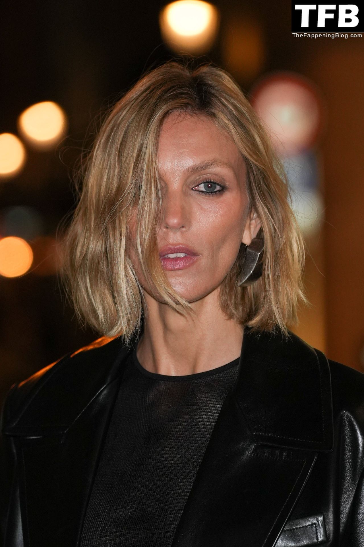 Anja Rubik Flashes Her Nude Tits at the Saint Laurent Womenswear Show in Paris (38 Photos)