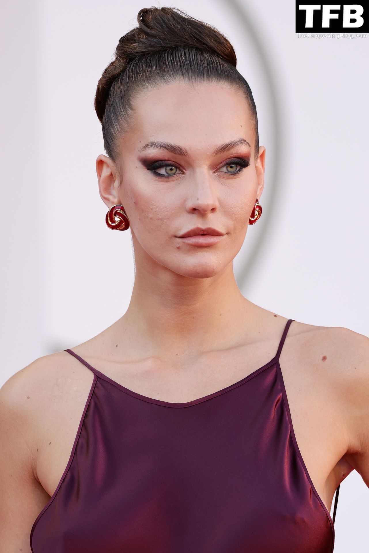 Gresa Hoti Poses Braless at the 79th Venice International Film Festival (18 Photos)