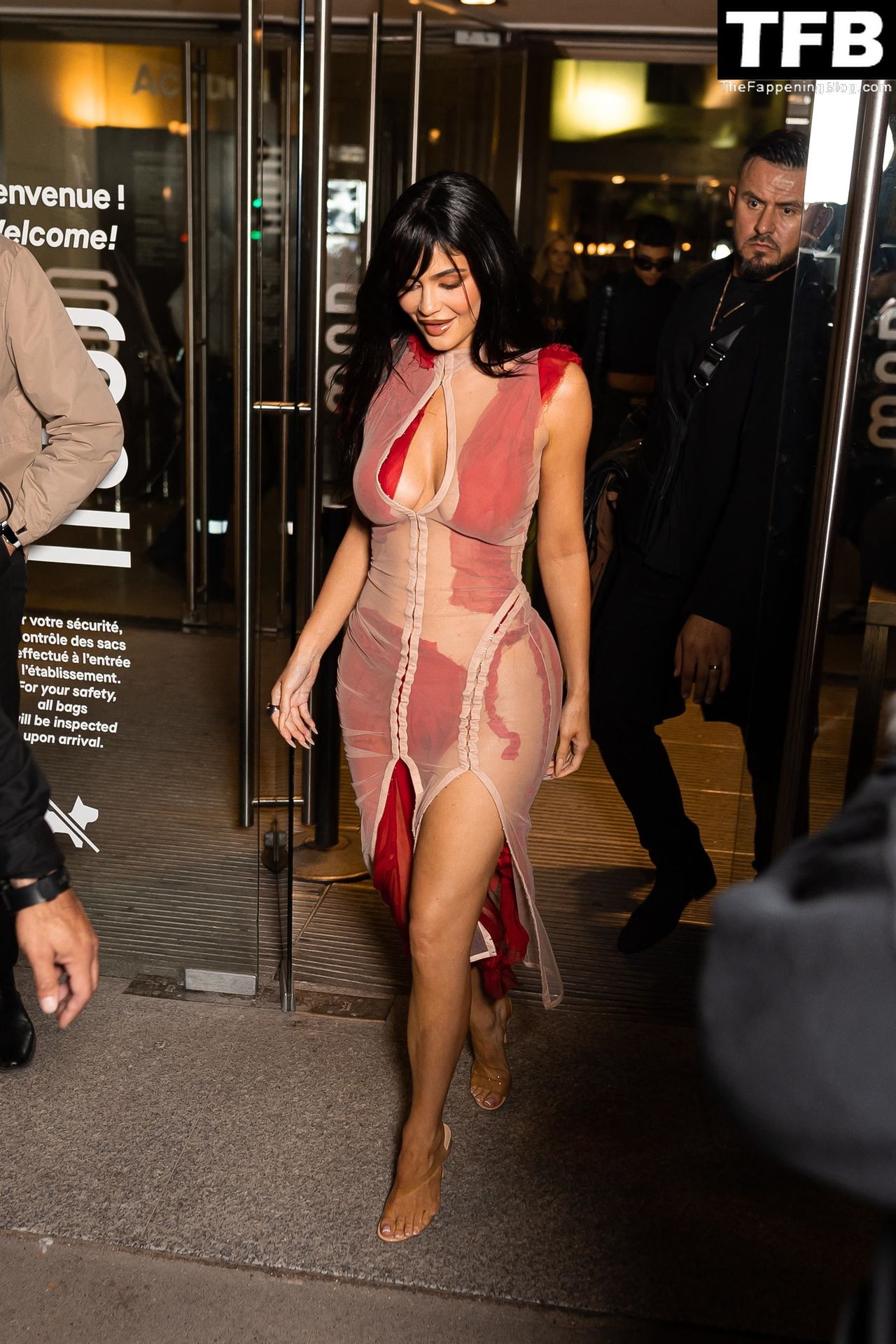 Kylie Jenner is Ravishing in Red Leaving Dinner at “Chez Loulou” During PFW (19 Photos)