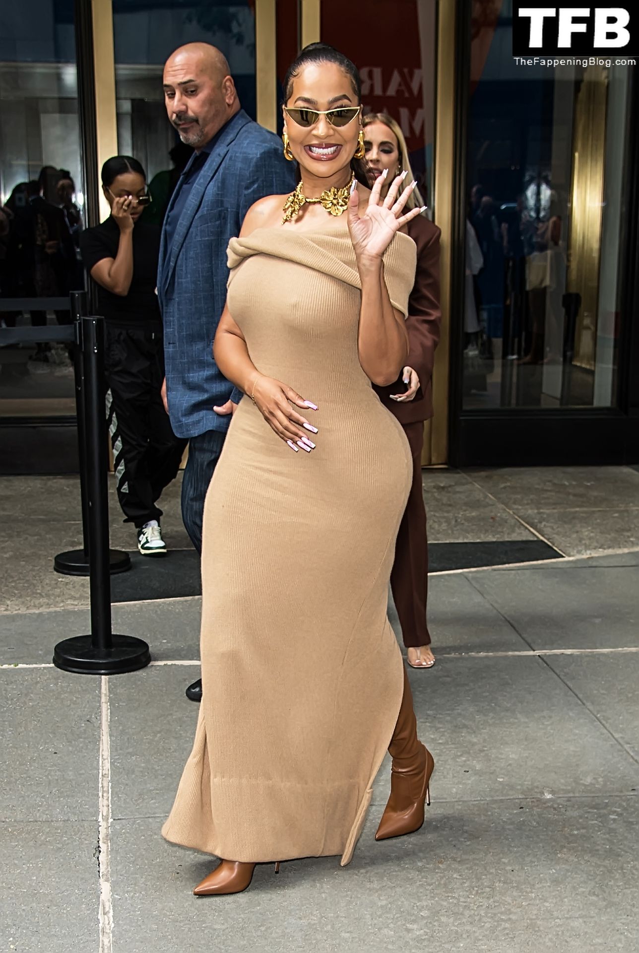 La La Anthony Flaunts Her Pokies as She Arrives at Brandon Maxwell Fashion Show (12 Photos)