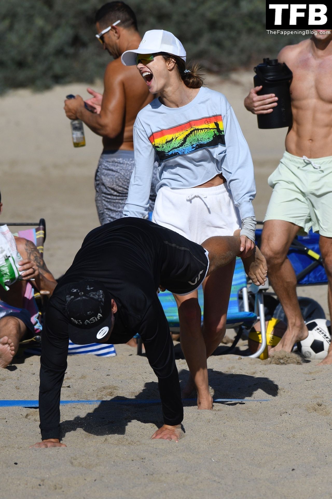 Alessandra Ambrosio Jumps Into the Arms of Her Boyfriend Playing Beach Volleyball (150 Photos)