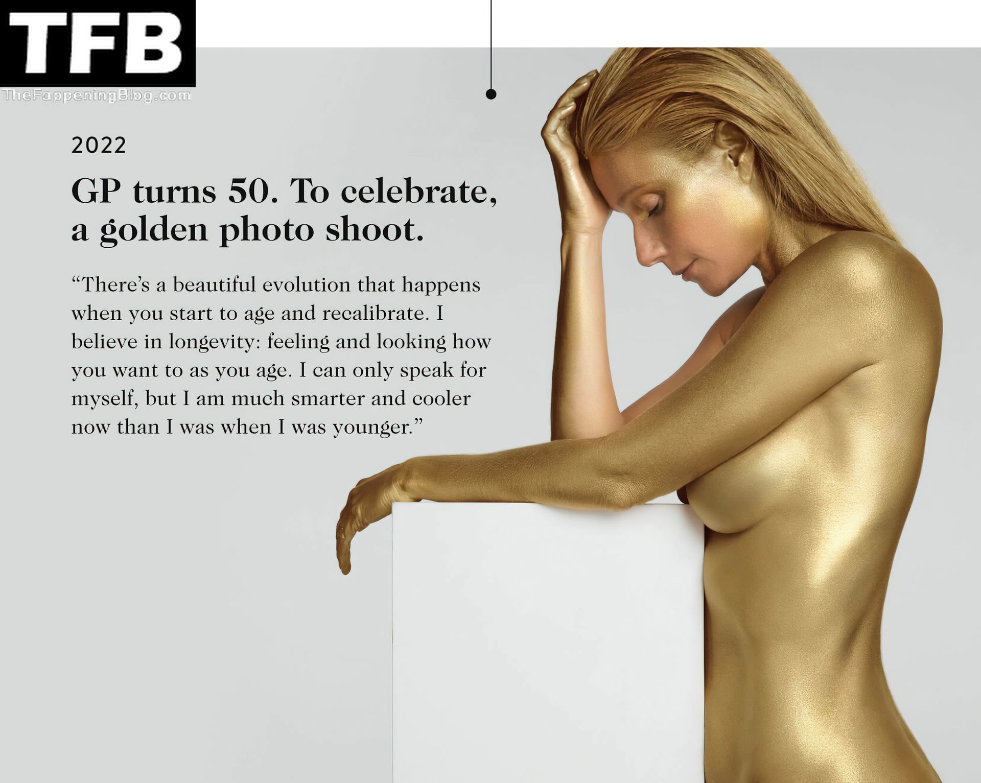 Gwyneth Paltrow Poses Naked in a Body Paint Shoot by Andrew Yee (8 Photos)