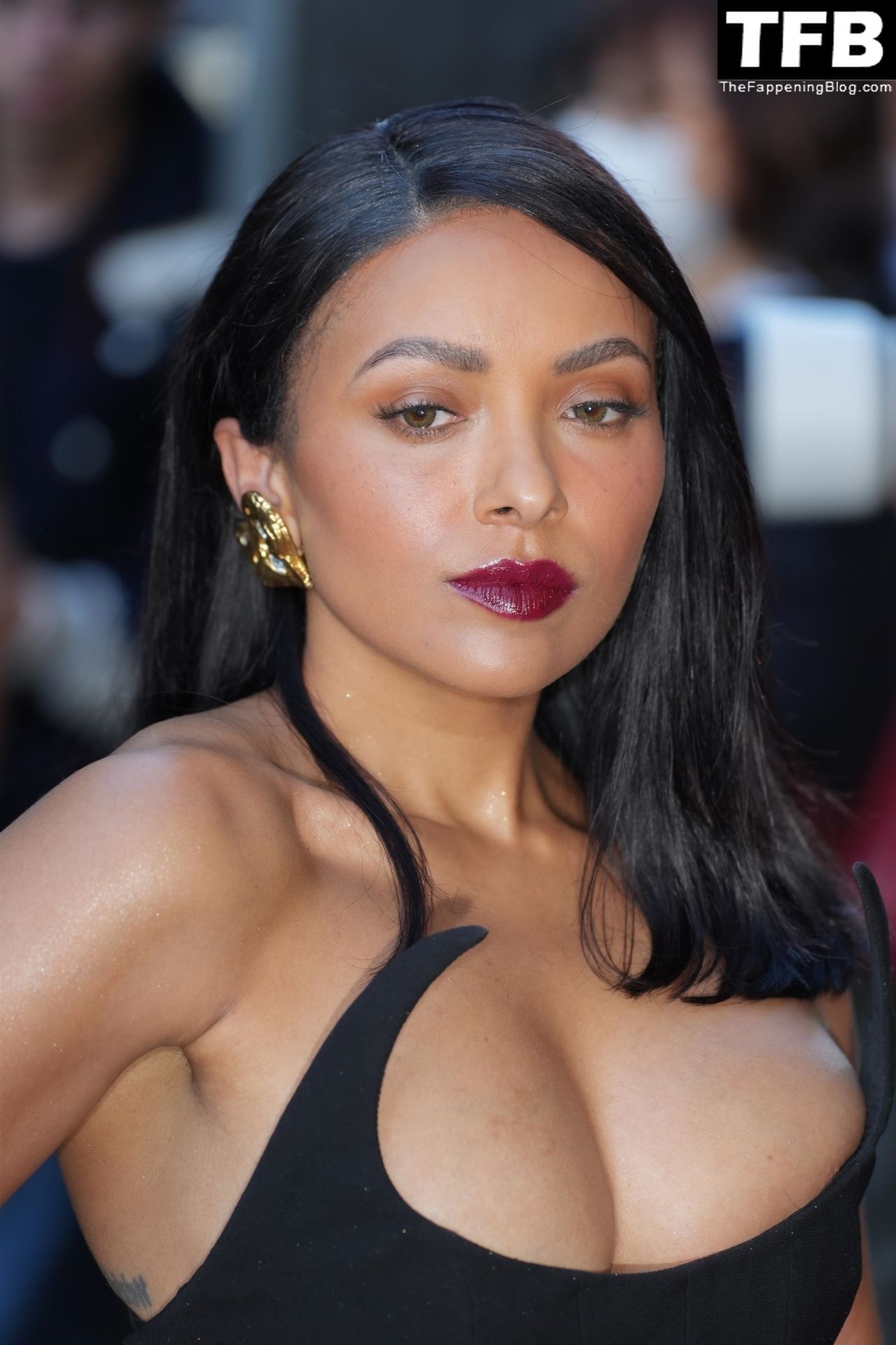 Kat Graham Shows Off Her Cleavage as She Attends the Monot Womenswear Show in Paris (22 Photos)