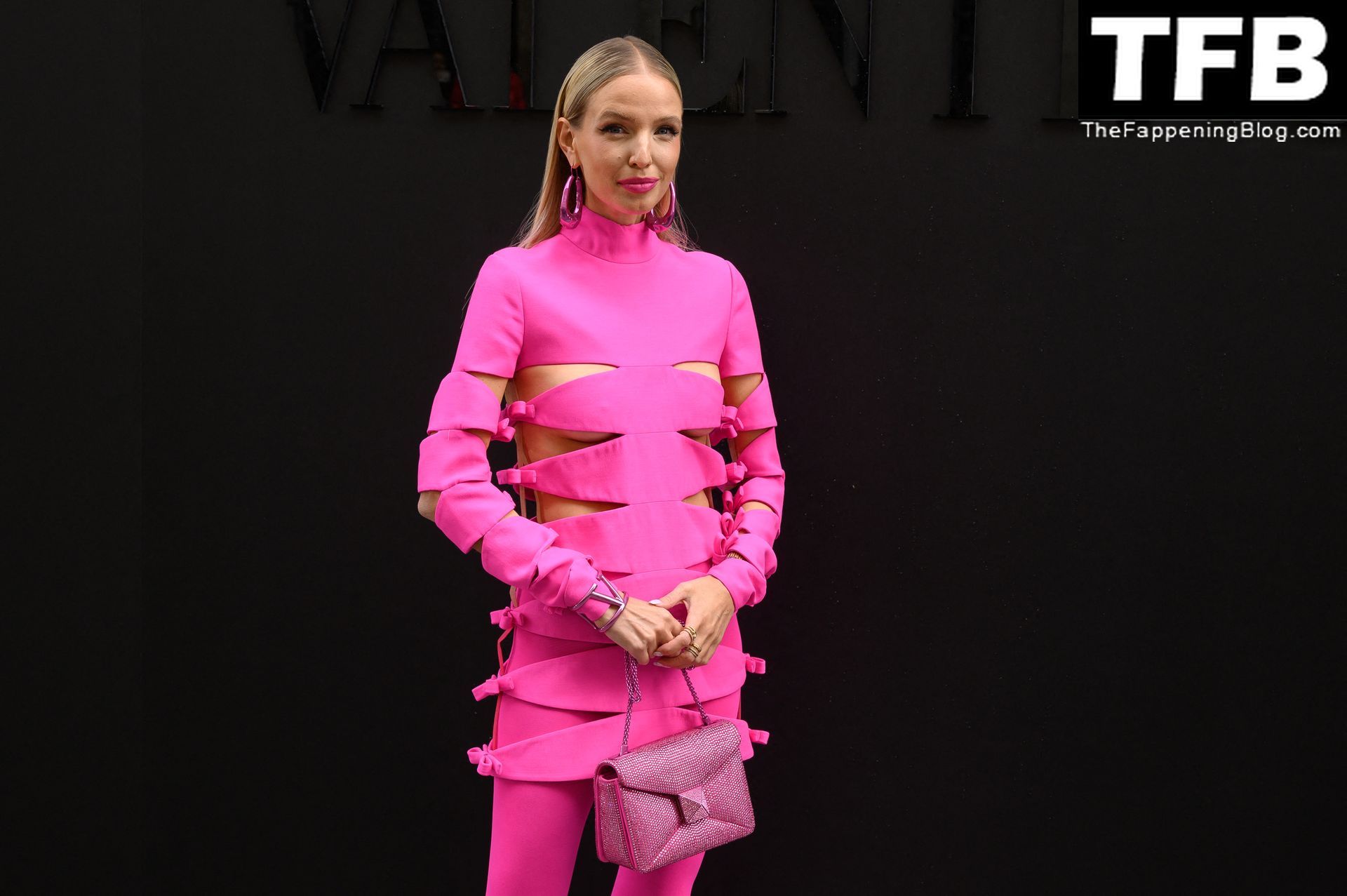 Leonie Hanne Poses Braless at the Valentino Womenswear Show in Paris (10 Photos)