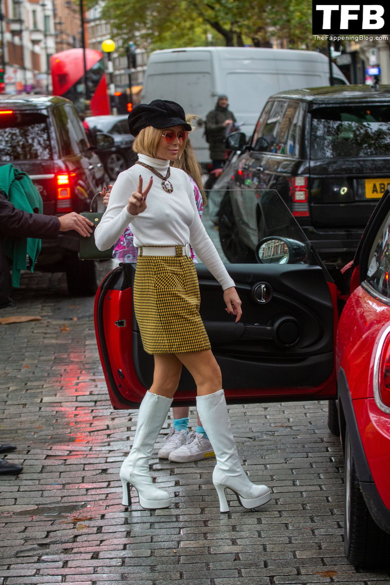 Amanda Holden Shows Off Her Pokies Leaving the Global Radio Studios in London (46 Photos)