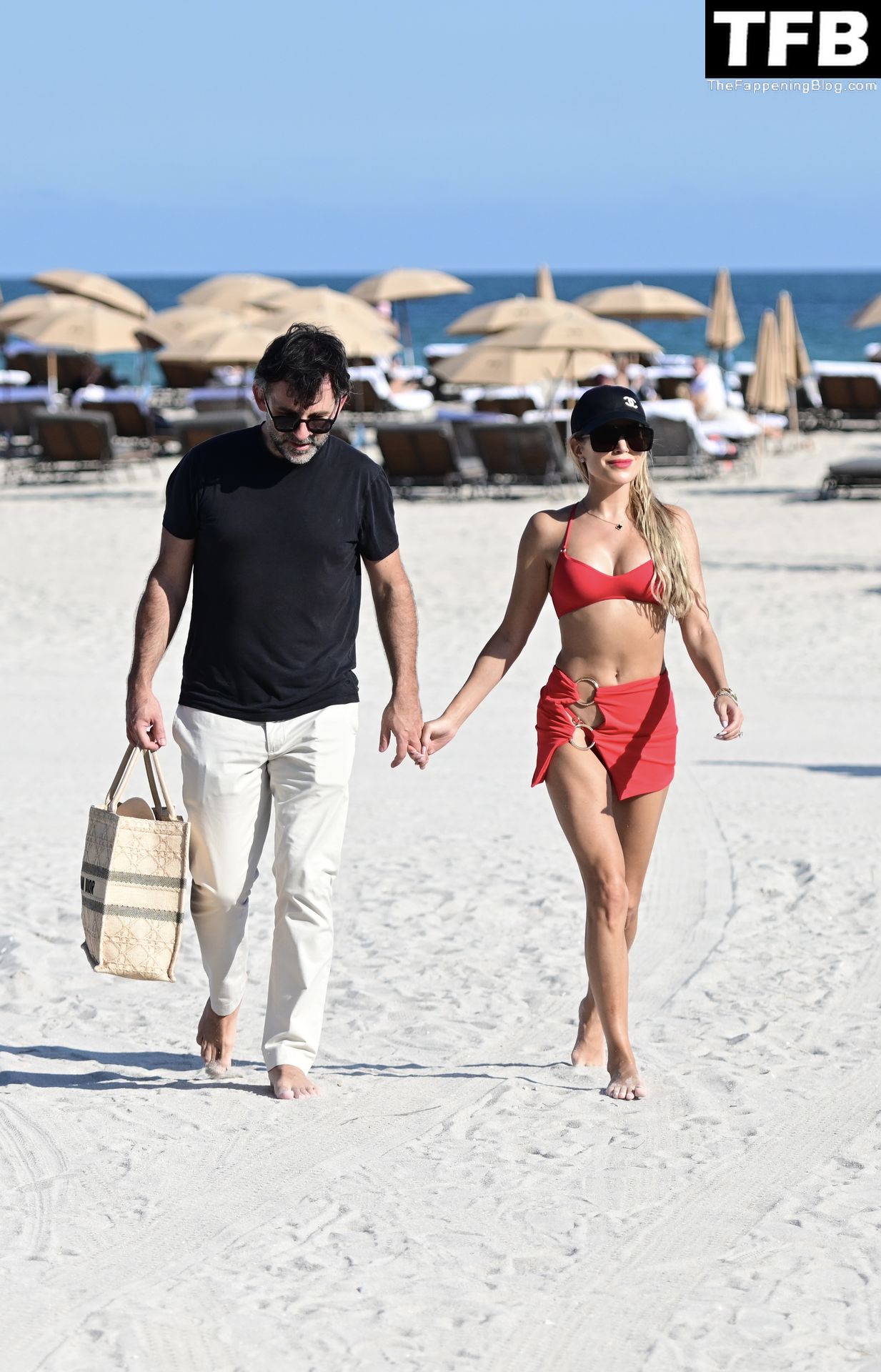 Sylvie Meis Wears a Red Bikini as She Hits the Beach in Miami (27 Photos)