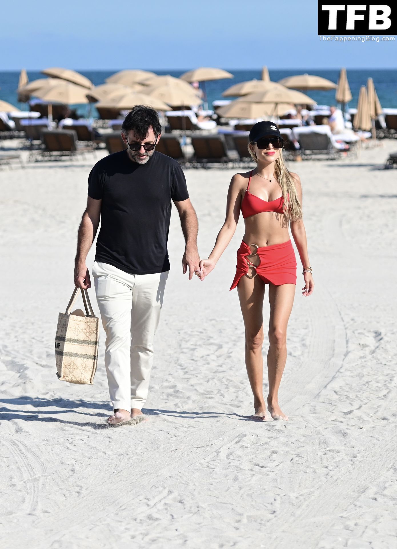 Sylvie Meis Wears a Red Bikini as She Hits the Beach in Miami (27 Photos)
