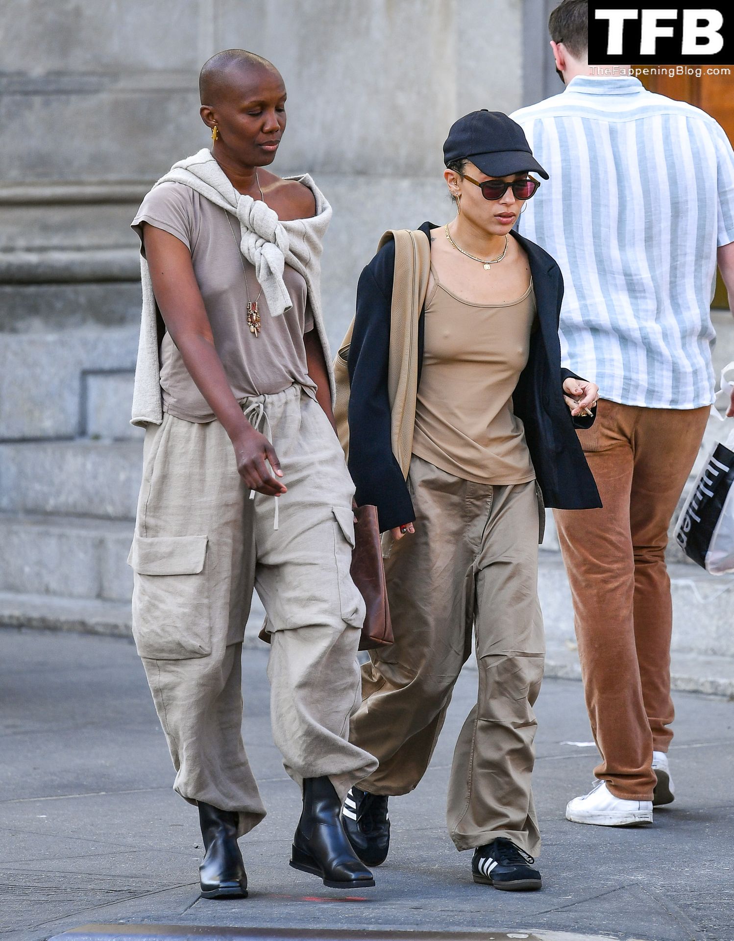 Braless Zoe Kravitz Steps Out With a Friend in NYC (13 Photos)