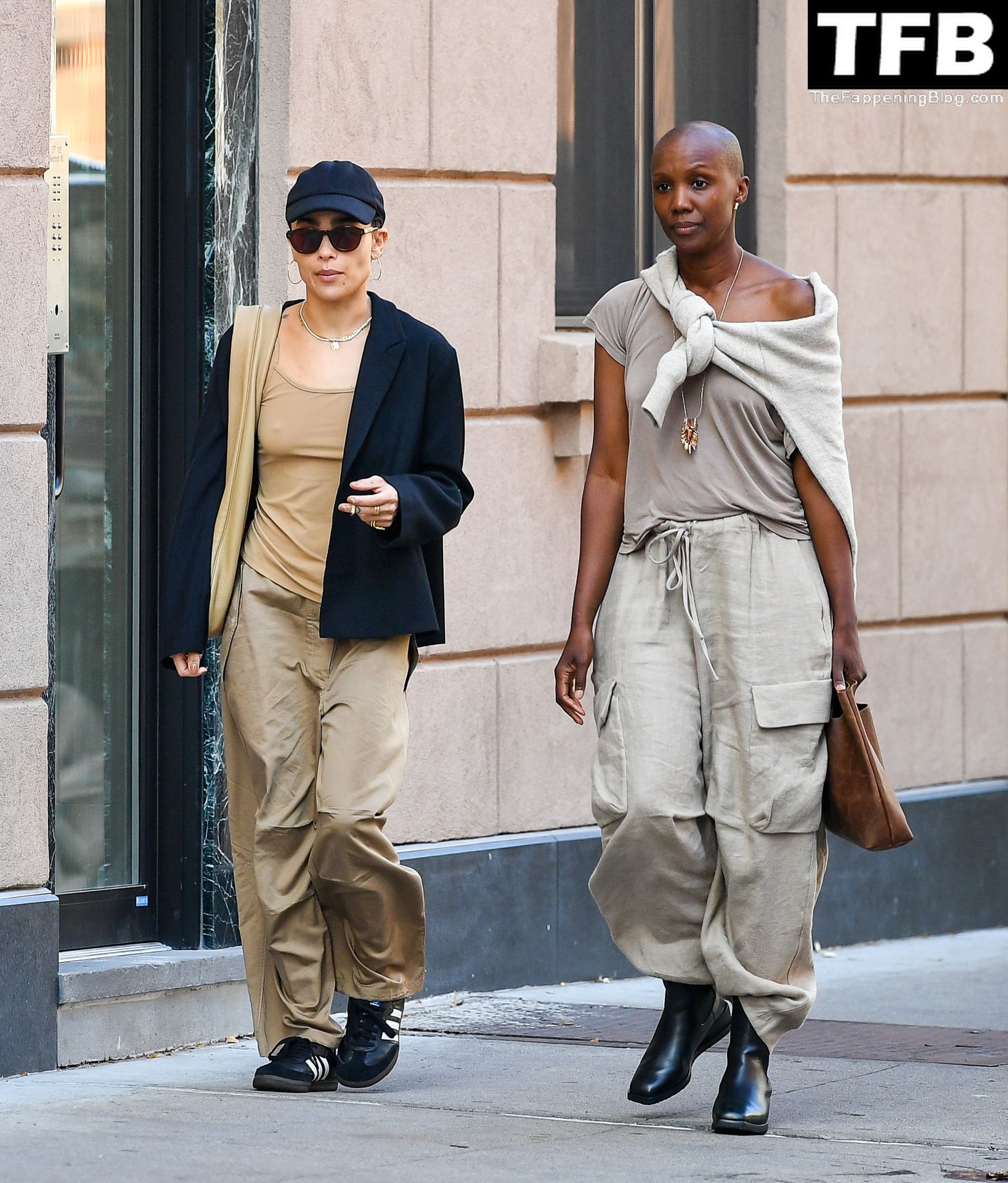 Braless Zoe Kravitz Steps Out With a Friend in NYC (13 Photos)