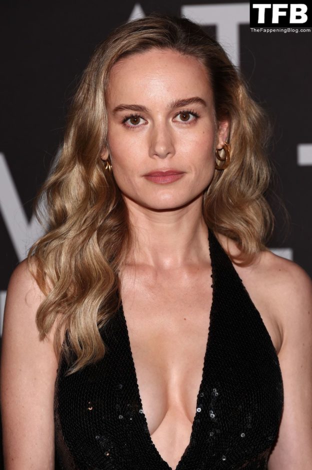 Brie Larson Displays Her Cleavage At The Celine Fallwinter 2023
