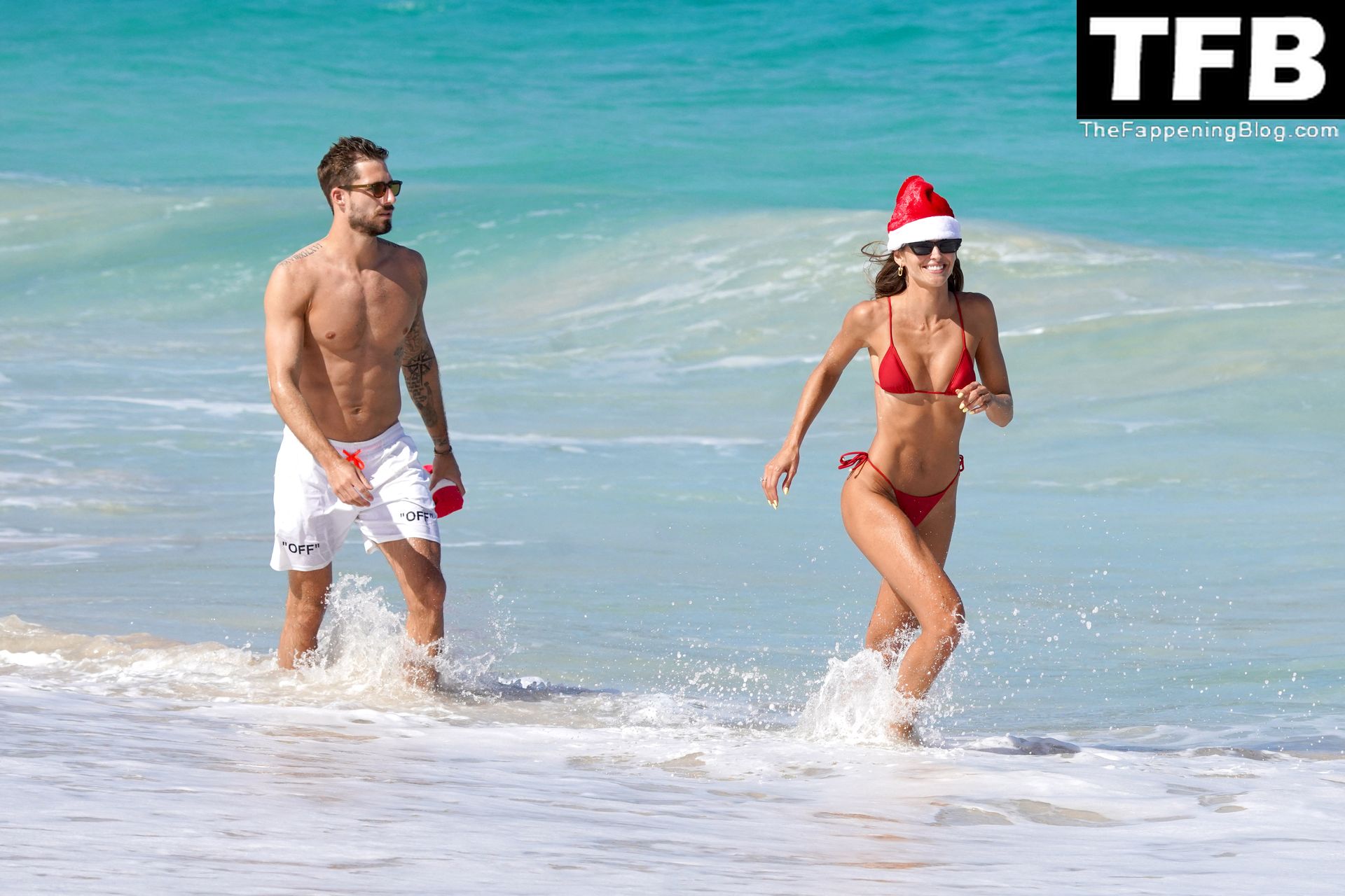 Izabel Goulart Gets into the Christmas Spirit Wearing a Tiny Red Bikini on the Beach in St. Barts (84 Photos)