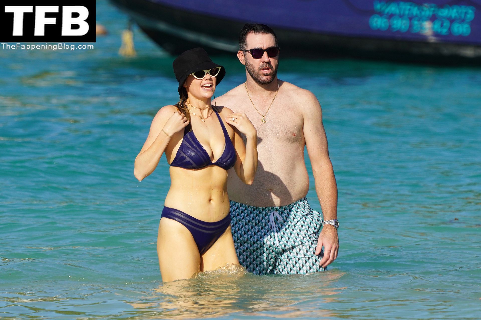 Kate Upton Looks Chic in a Blue Swimsuit as She Soaks Up the Sun with Justin Verlander (51 Photos)