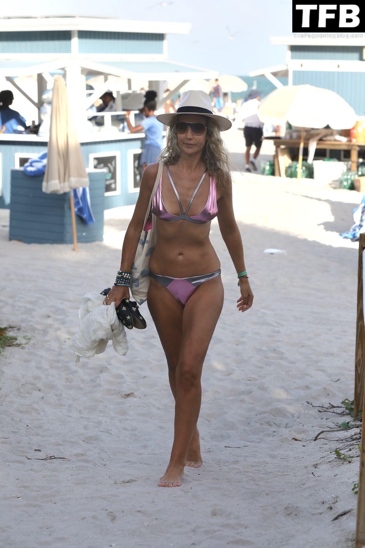Lady Victoria Hervey Looks Great in a Metallic Bikini as She Hits the Beach in Miami (43 Photos)