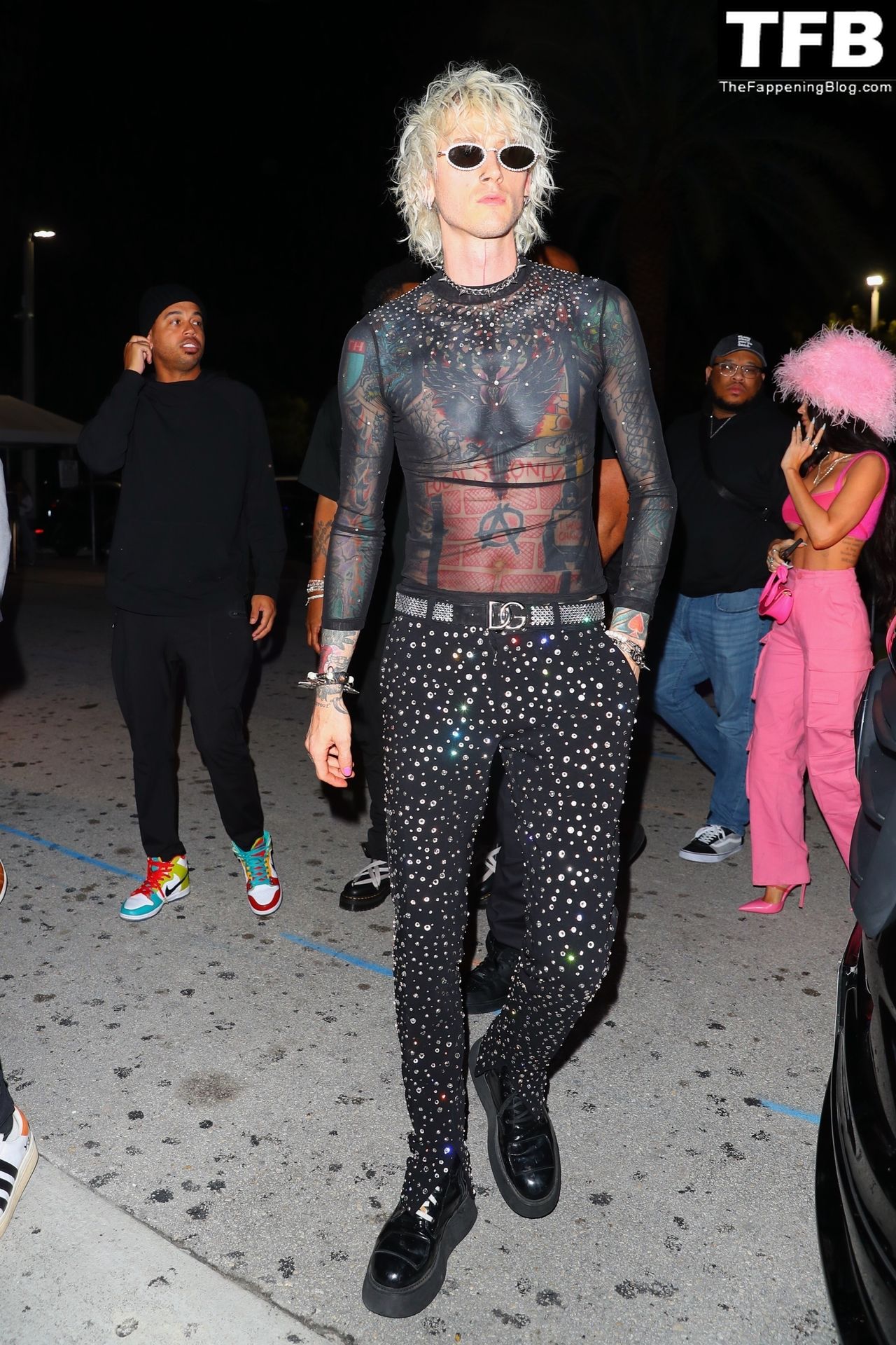 MGK Arrives For His Art Basel Performance at E11even Nightclub with Megan Fox (31 Photos)