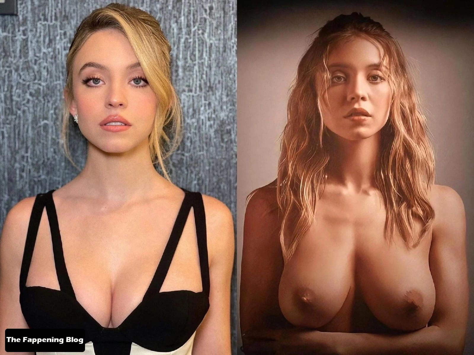 Sydney Sweeney Sexy Topless 1 Collage Photo Thefappening