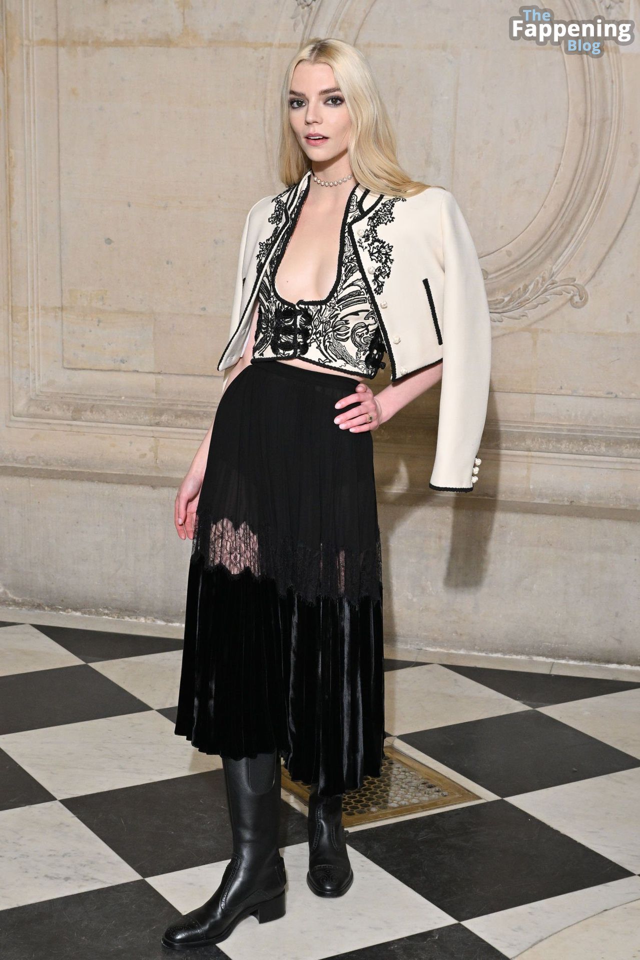 Anya Taylor-Joy Displays Nice Cleavage at the Christian Dior Haute Couture Spring/Summer 2023 Show (81 Photos)